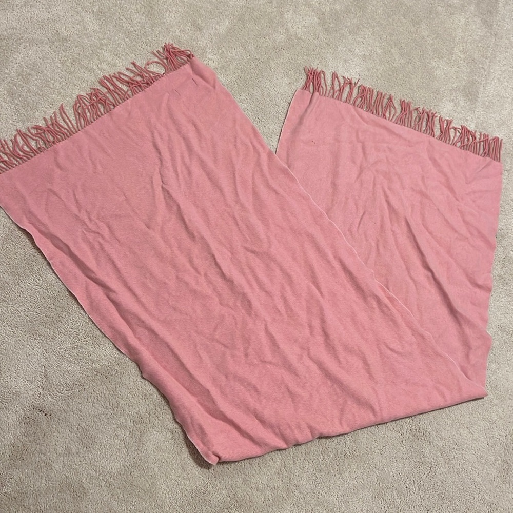 VINTAGE Mongolian Gobi Cashmere Large Scarf Shawl in Pink, GUC Y2K